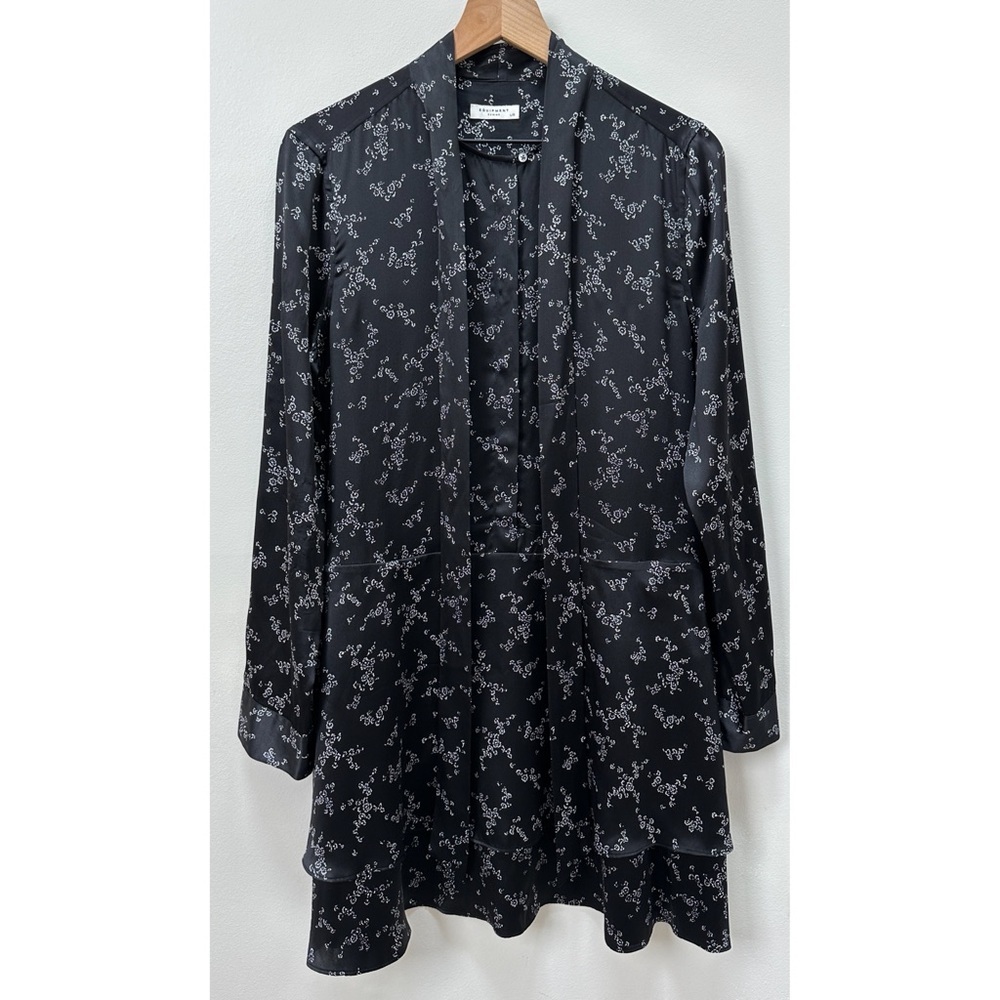 Equipment Black Floral Dress
